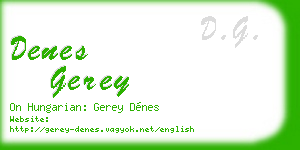 denes gerey business card